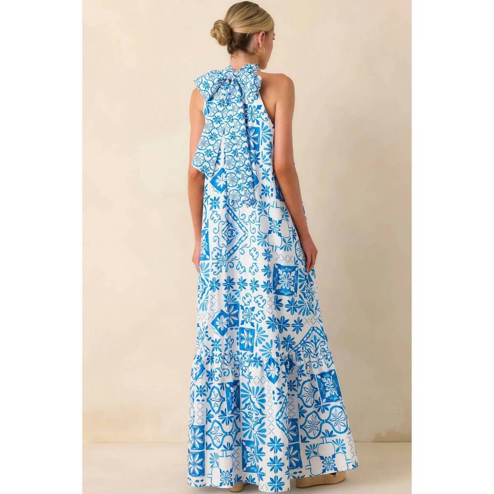 NEW PROSPERINA rebecca maxi dress in blue - Picture 2 of 2